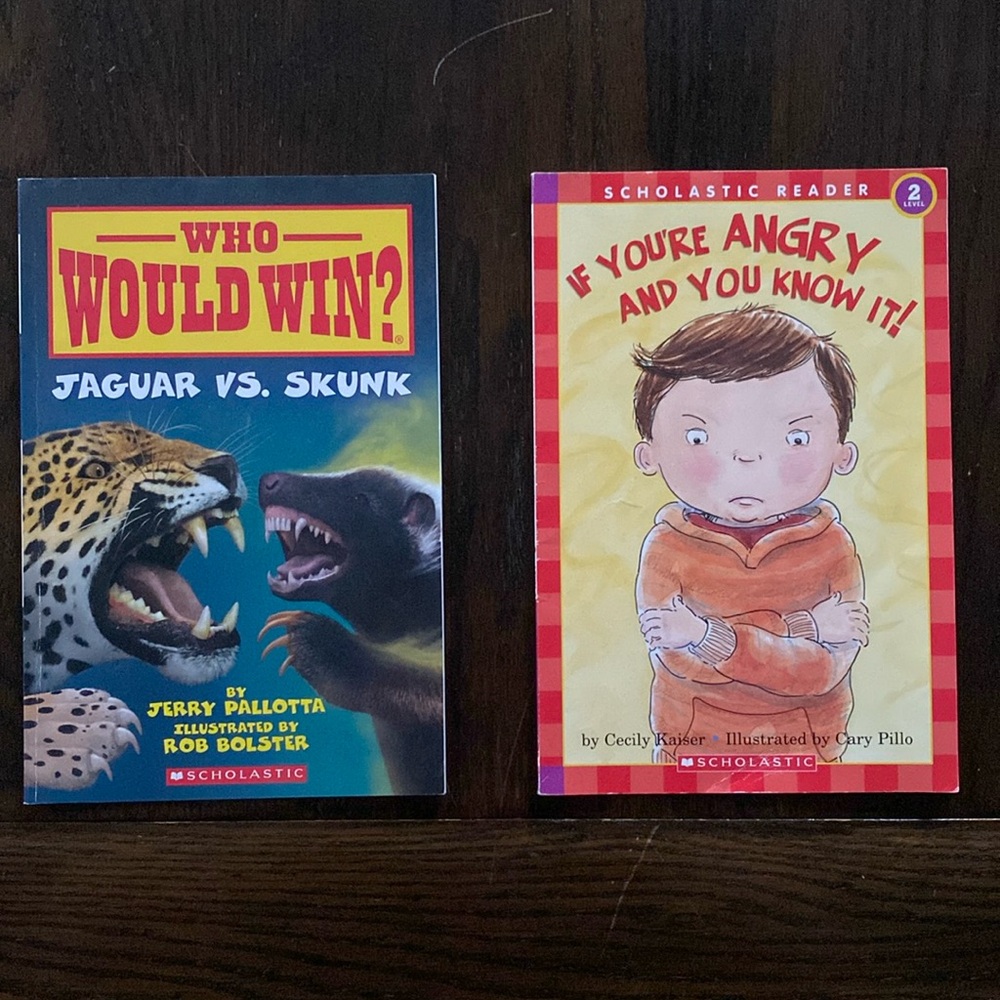 Scholastic 2 BOOK BUNDLE: Who Would Win? & If You're Angry & You Know It!